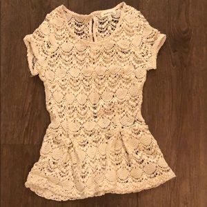 Cream Crochet Top